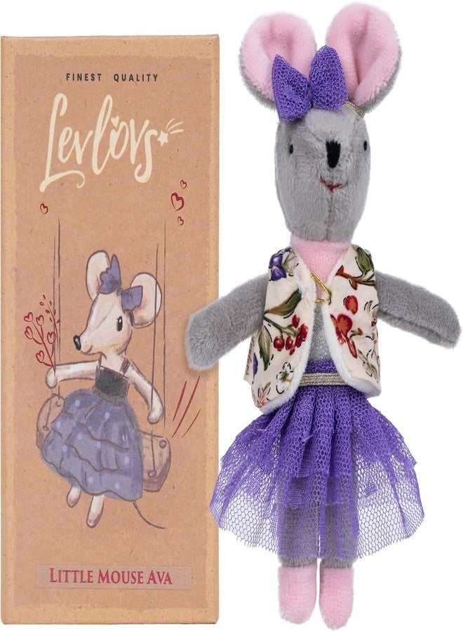 LEVLOVS Mouse in a Box Stuffed Animal｜Linen Toy｜Cotton Doll｜Fairy Mouse｜Mini Dolls Set｜Fabric Doll Mice Toys ｜Family Dolls